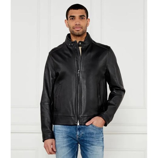 BOSS BLACK Skórzana kurtka H-Mansell3 | Regular Fit ze sklepu Gomez Fashion Store w kategorii Kurtki męskie - zdjęcie 184994843