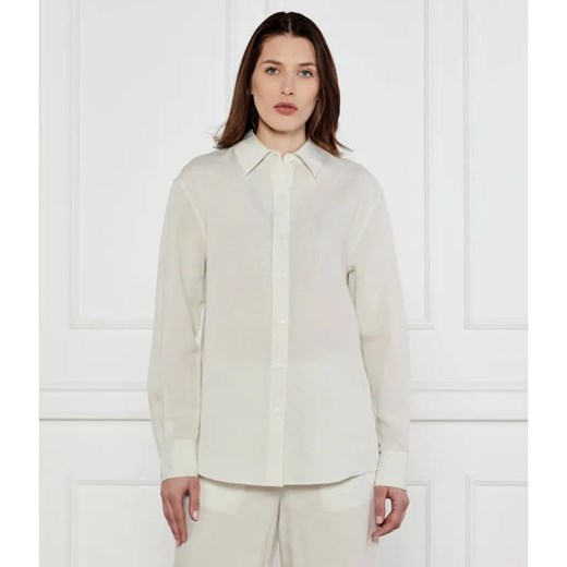 Calvin Klein Koszula | Regular Fit | z dodatkiem lnu ze sklepu Gomez Fashion Store w kategorii Koszule damskie - zdjęcie 184995110