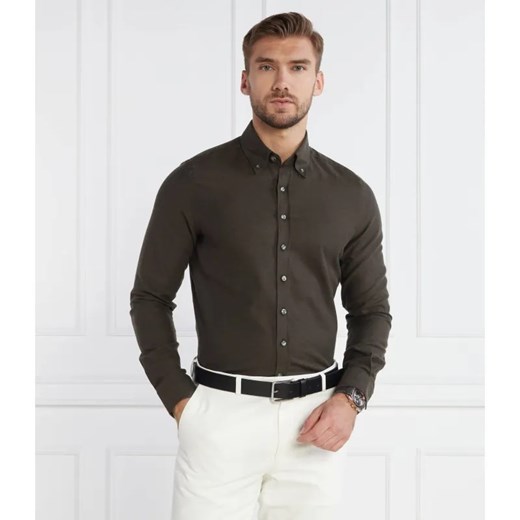 Oscar Jacobson Koszula Short BD Brushed Flannel | Slim Fit ze sklepu Gomez Fashion Store w kategorii Koszule męskie - zdjęcie 184995244