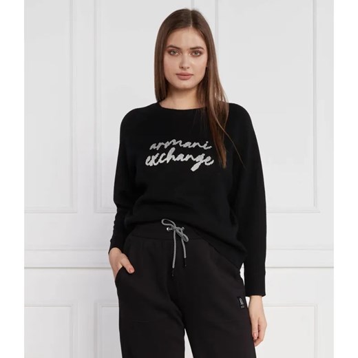 Armani Exchange Sweter | Regular Fit | z dodatkiem wełny ze sklepu Gomez Fashion Store w kategorii Swetry damskie - zdjęcie 184995420