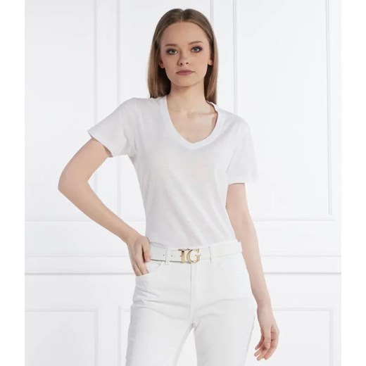 GUESS T-shirt SS VN SLUBBY | Regular Fit ze sklepu Gomez Fashion Store w kategorii Bluzki damskie - zdjęcie 184995734