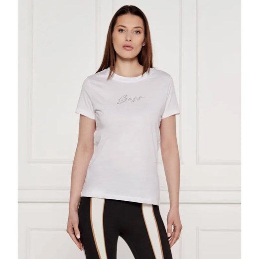 BOSS ORANGE T-shirt C_Esogo_2_MA_crystal | Regular Fit ze sklepu Gomez Fashion Store w kategorii Bluzki damskie - zdjęcie 184995891