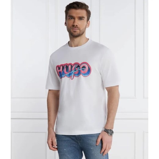 Hugo Blue T-shirt Nillumi | Regular Fit ze sklepu Gomez Fashion Store w kategorii T-shirty męskie - zdjęcie 184995964