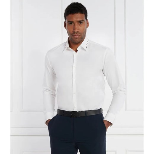 HUGO Koszula Ermo | Slim Fit | stretch ze sklepu Gomez Fashion Store w kategorii Koszule męskie - zdjęcie 184996042