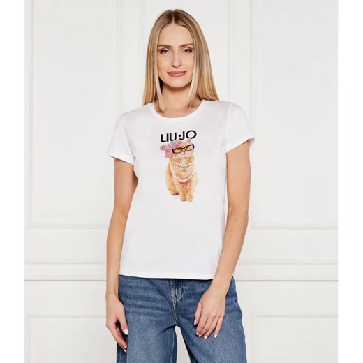 Liu Jo T-shirt | Regular Fit ze sklepu Gomez Fashion Store w kategorii Bluzki damskie - zdjęcie 184996063