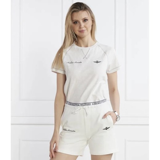 Aeronautica Militare T-shirt | Regular Fit ze sklepu Gomez Fashion Store w kategorii Bluzki damskie - zdjęcie 184996123