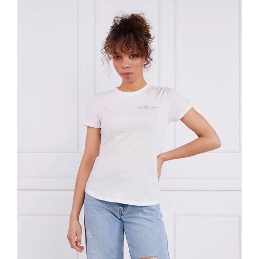 Tommy Hilfiger T-shirt | Slim Fit ze sklepu Gomez Fashion Store w kategorii Bluzki damskie - zdjęcie 184996170