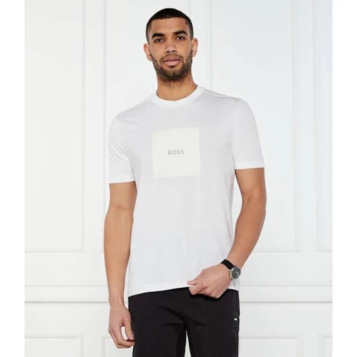 BOSS GREEN T-shirt Logo Rib | Regular Fit ze sklepu Gomez Fashion Store w kategorii T-shirty męskie - zdjęcie 184996281