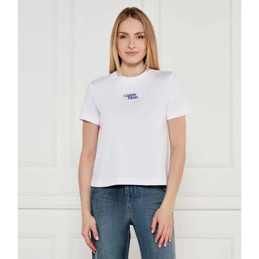 Calvin Klein Jeans T-shirt | Regular Fit ze sklepu Gomez Fashion Store w kategorii Bluzki damskie - zdjęcie 184996414