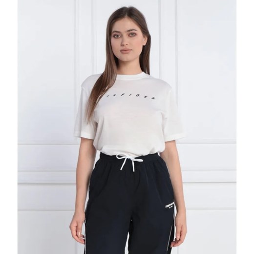 Tommy Sport T-shirt RELAXED LOGO | Relaxed fit ze sklepu Gomez Fashion Store w kategorii Bluzki damskie - zdjęcie 184996590