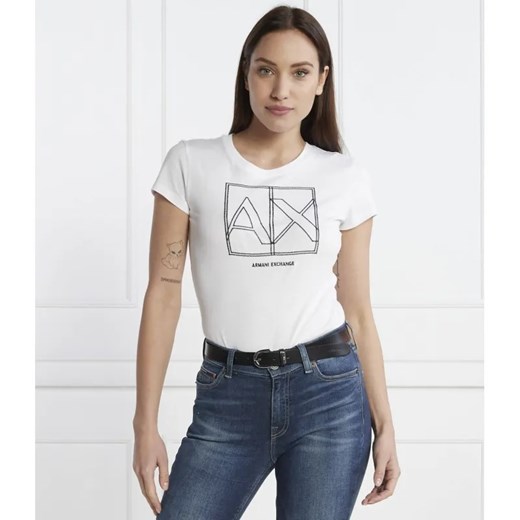 Armani Exchange T-shirt | Regular Fit ze sklepu Gomez Fashion Store w kategorii Bluzki damskie - zdjęcie 184996733