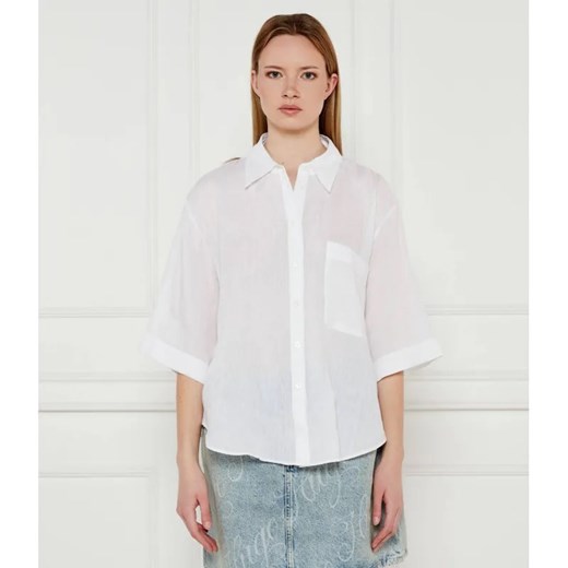 HUGO Lniana koszula Evona | Loose fit ze sklepu Gomez Fashion Store w kategorii Koszule damskie - zdjęcie 184996822