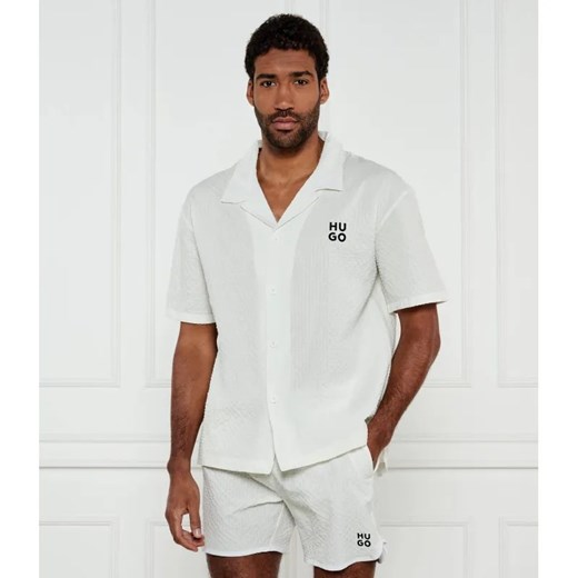Hugo Bodywear Koszula CHAFFLE SHIRT | Regular Fit ze sklepu Gomez Fashion Store w kategorii Piżamy męskie - zdjęcie 184996972
