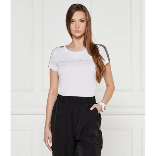 EA7 T-shirt | Slim Fit ze sklepu Gomez Fashion Store w kategorii Bluzki damskie - zdjęcie 184997332