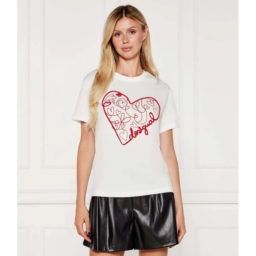 Desigual T-shirt ROMA | Regular Fit ze sklepu Gomez Fashion Store w kategorii Bluzki damskie - zdjęcie 184997581