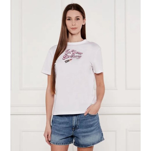 HUGO T-shirt Damacia_5 | Regular Fit ze sklepu Gomez Fashion Store w kategorii Bluzki damskie - zdjęcie 184997683