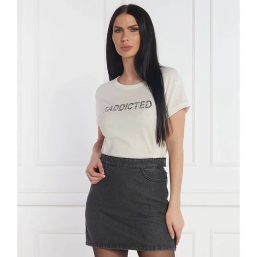 Zadig&Voltaire T-shirt | Regular Fit | z dodatkiem lnu ze sklepu Gomez Fashion Store w kategorii Bluzki damskie - zdjęcie 184997691