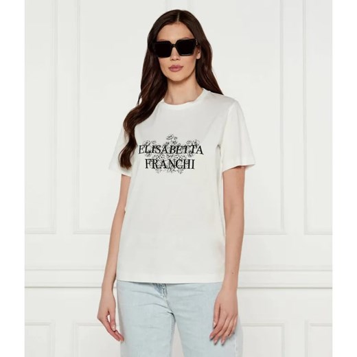 Elisabetta Franchi T-shirt | Regular Fit ze sklepu Gomez Fashion Store w kategorii Bluzki damskie - zdjęcie 184998303
