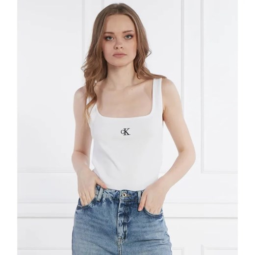Calvin Klein Jeans Top | Slim Fit ze sklepu Gomez Fashion Store w kategorii Bluzki damskie - zdjęcie 184998672