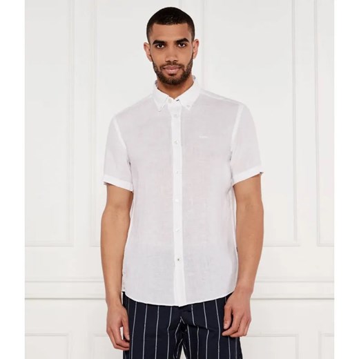 BOSS BLACK Lniana koszula H-ROAN-BD-E-SH-C-252 | Slim Fit ze sklepu Gomez Fashion Store w kategorii Koszule męskie - zdjęcie 184998760