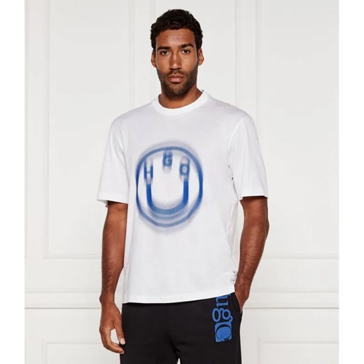 Hugo Blue T-shirt Nalax | Regular Fit ze sklepu Gomez Fashion Store w kategorii T-shirty męskie - zdjęcie 184998981