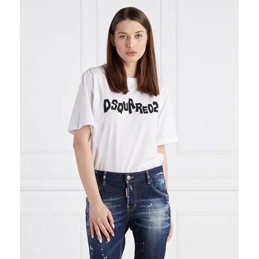 Dsquared2 T-shirt | Regular Fit ze sklepu Gomez Fashion Store w kategorii Bluzki damskie - zdjęcie 184999154
