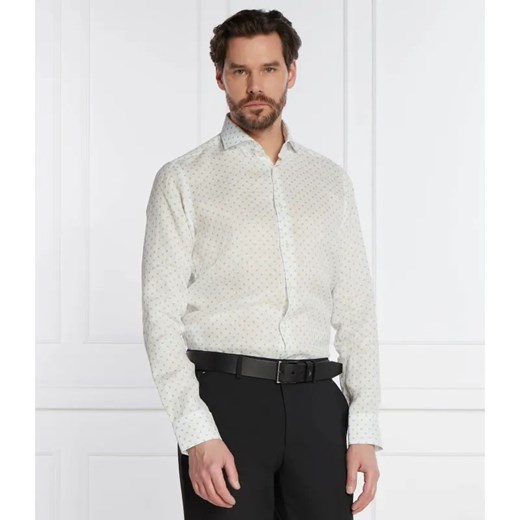 BOSS BLACK Lniana koszula H-JOE | Regular Fit ze sklepu Gomez Fashion Store w kategorii Koszule męskie - zdjęcie 184999884