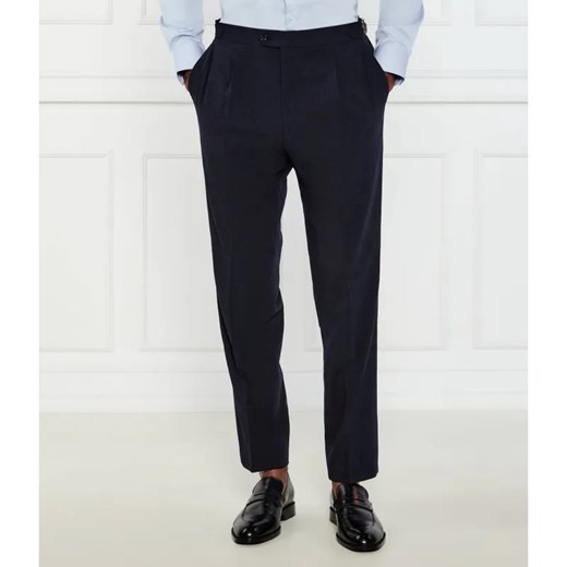 Oscar Jacobson Spodnie Seersucker | Regular Fit | z dodatkiem wełny ze sklepu Gomez Fashion Store w kategorii Spodnie męskie - zdjęcie 185001671