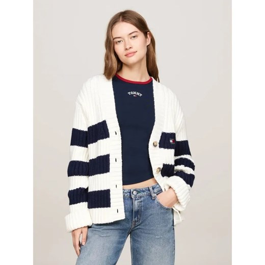 Tommy Jeans Kardigan | Oversize fit | z dodatkiem wełny ze sklepu Gomez Fashion Store w kategorii Swetry damskie - zdjęcie 185001704