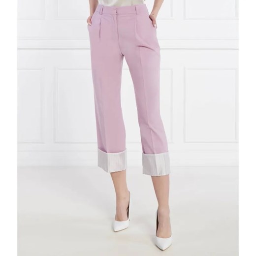 Karl Lagerfeld Spodnie hun kim | Straight fit | z dodatkiem wełny ze sklepu Gomez Fashion Store w kategorii Spodnie damskie - zdjęcie 185001881