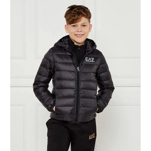 EA7 Puchowa kurtka | Regular Fit ze sklepu Gomez Fashion Store w kategorii Kurtki chłopięce - zdjęcie 185002213