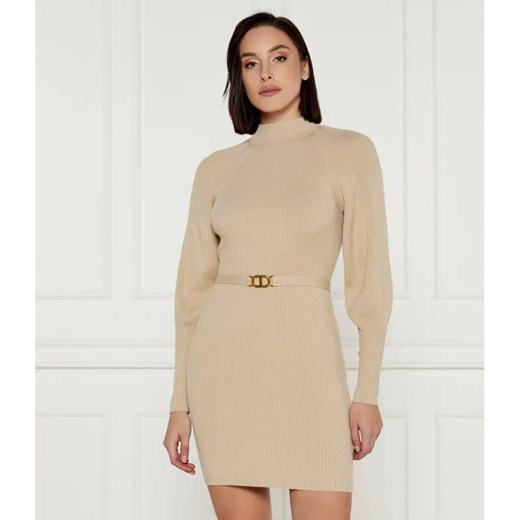 TWINSET Sukienka z paskiem | z dodatkiem wełny ze sklepu Gomez Fashion Store w kategorii Sukienki - zdjęcie 185003611