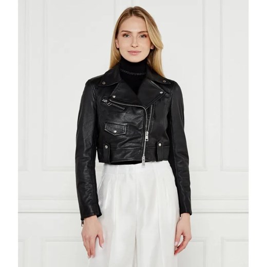 Marc Cain Skórzana kurtka | Slim Fit ze sklepu Gomez Fashion Store w kategorii Kurtki damskie - zdjęcie 185004002