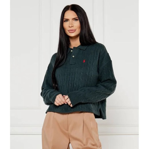 POLO RALPH LAUREN Wełniany sweter | Cropped Fit | z dodatkiem kaszmiru ze sklepu Gomez Fashion Store w kategorii Swetry damskie - zdjęcie 185005000