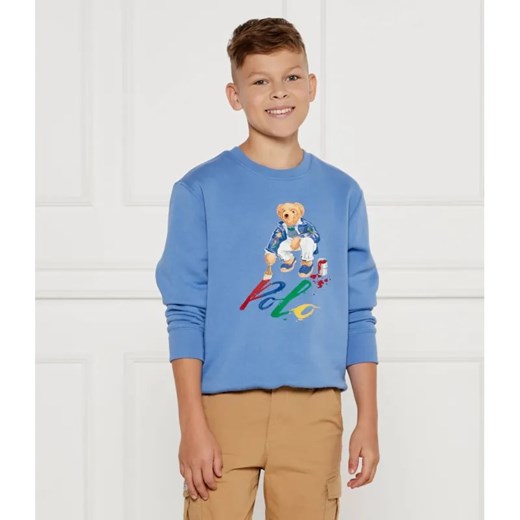POLO RALPH LAUREN Bluza LSCNM4 KNIT | Regular Fit ze sklepu Gomez Fashion Store w kategorii Bluzy chłopięce - zdjęcie 185005182
