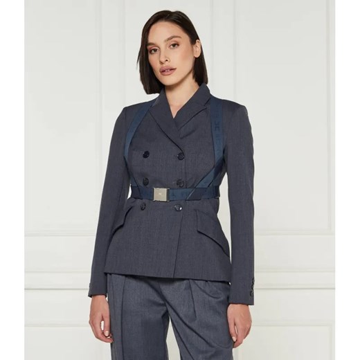 Elisabetta Franchi Żakiet | Slim Fit | z dodatkiem wełny ze sklepu Gomez Fashion Store w kategorii Marynarki damskie - zdjęcie 185006043