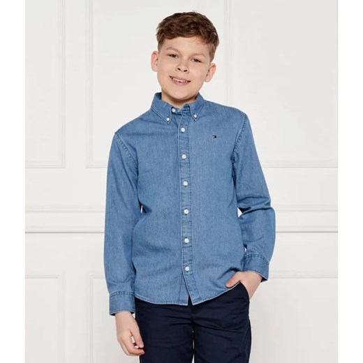 Tommy Hilfiger Jeansowa koszula | Regular Fit ze sklepu Gomez Fashion Store w kategorii Koszule chłopięce - zdjęcie 185006162
