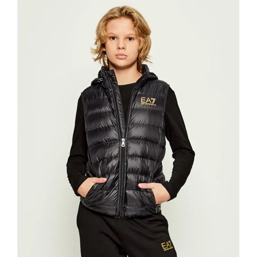 EA7 Puchowy bezrękawnik | Regular Fit ze sklepu Gomez Fashion Store w kategorii Kamizelki chłopięce - zdjęcie 185006242