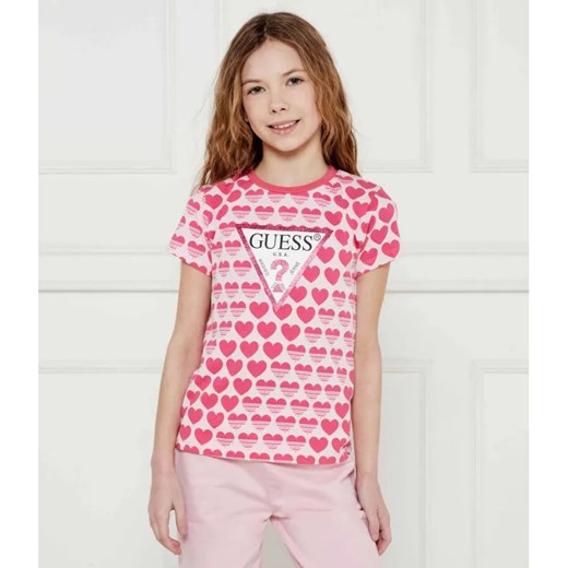 Guess T-shirt | Regular Fit ze sklepu Gomez Fashion Store w kategorii Bluzki dziewczęce - zdjęcie 185006463