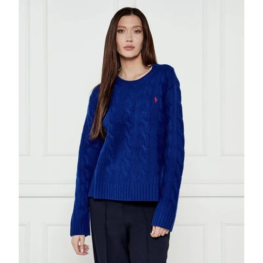 POLO RALPH LAUREN Wełniany sweter | Classic fit | z dodatkiem kaszmiru ze sklepu Gomez Fashion Store w kategorii Swetry damskie - zdjęcie 185006512