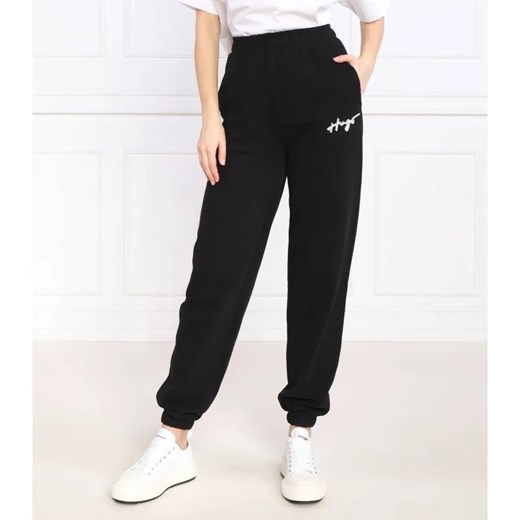 HUGO Spodnie dresowe Njola | Regular Fit ze sklepu Gomez Fashion Store w kategorii Spodnie damskie - zdjęcie 185006560