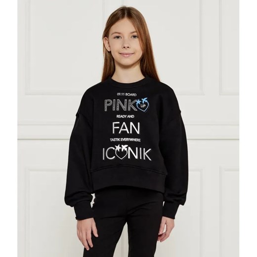 Pinko UP Bluza FLEECE | Regular Fit ze sklepu Gomez Fashion Store w kategorii Bluzy dziewczęce - zdjęcie 185006790