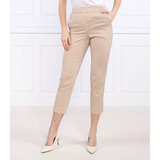 Peserico Wełniane spodnie | Regular Fit | z dodatkiem lnu ze sklepu Gomez Fashion Store w kategorii Spodnie damskie - zdjęcie 185006794