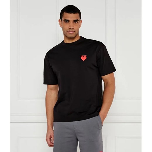 HUGO T-shirt Dewdam | Loose fit ze sklepu Gomez Fashion Store w kategorii T-shirty męskie - zdjęcie 185006901
