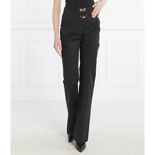 Pinko Spodnie z paskiem | flare fit | high waist ze sklepu Gomez Fashion Store w kategorii Spodnie damskie - zdjęcie 185007251