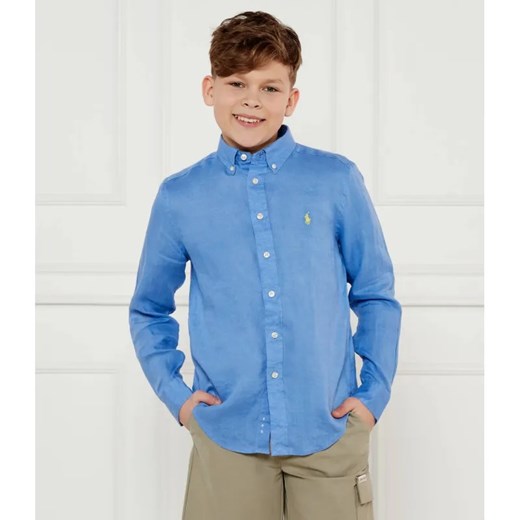 POLO RALPH LAUREN Lniana koszula | Regular Fit ze sklepu Gomez Fashion Store w kategorii Koszule chłopięce - zdjęcie 185007320