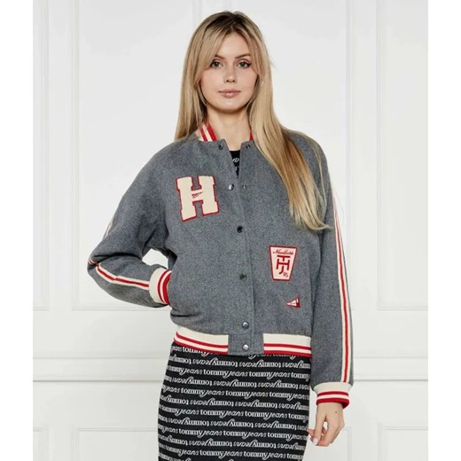 Tommy Jeans Wełniana kurtka bomber | Regular Fit ze sklepu Gomez Fashion Store w kategorii Kurtki damskie - zdjęcie 185007340