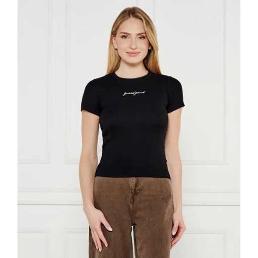 Guess Jeans T-shirt EMBRO | Slim Fit ze sklepu Gomez Fashion Store w kategorii Bluzki damskie - zdjęcie 185007382