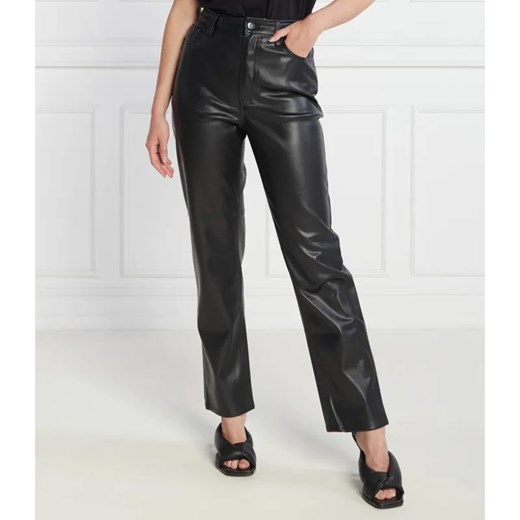 Tommy Jeans Spodnie TJW JULIE PLEATHER | Straight fit | high rise ze sklepu Gomez Fashion Store w kategorii Spodnie damskie - zdjęcie 185008032