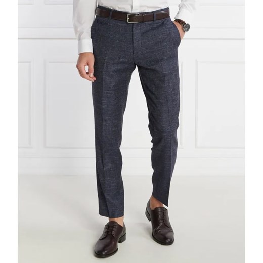 BOSS BLACK Wełniane spodnie H-Genius-241 | Regular Fit | z dodatkiem lnu ze sklepu Gomez Fashion Store w kategorii Spodnie męskie - zdjęcie 185008124